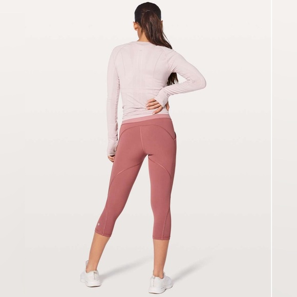 Lululemon Quick Feet Crop 19" - Auburn / Quicksand - Picture 3 of 4